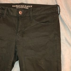 American Eagle Dark Green Jeggings Size 10